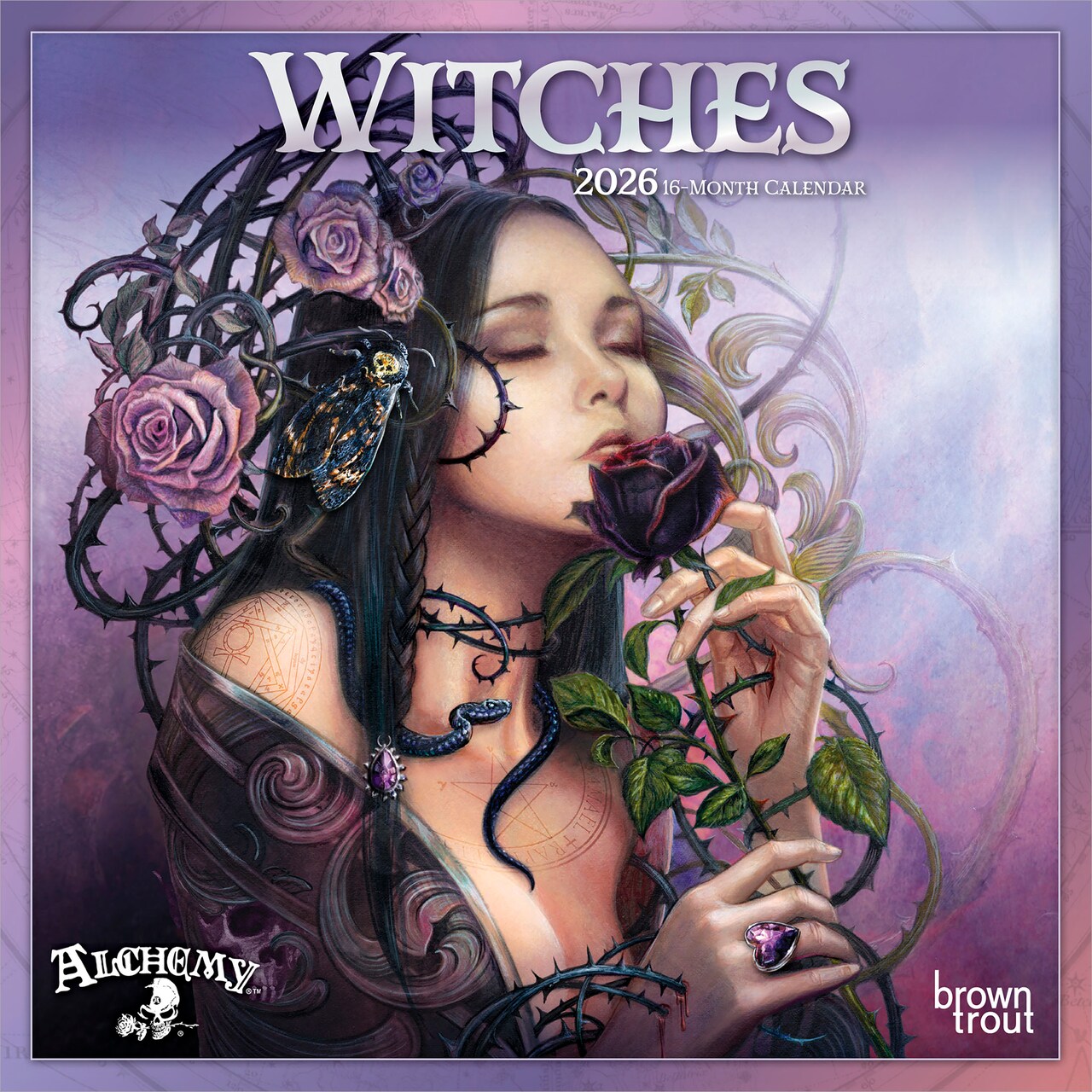Witches Alchemy OFFICIAL | 2026 7 x 14 Inch (Hanging) Monthly Mini Wall Calendar